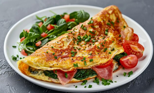 Fluffy veggie omelet