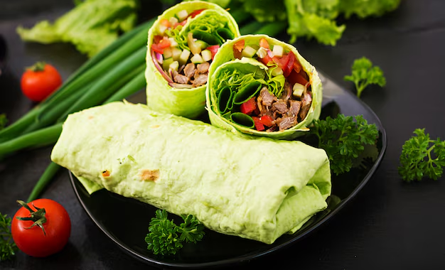 Vegetarian Greek Salad Wraps