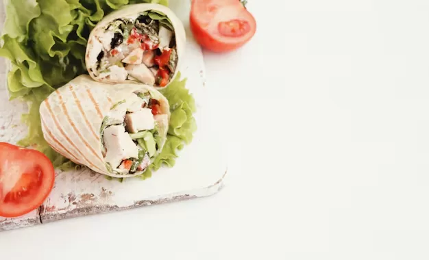 Greek Salad Wrap Recipe with Tzatziki