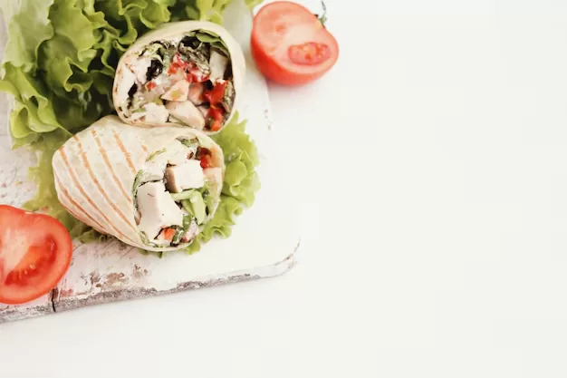 Greek Salad Wrap Recipe with Tzatziki